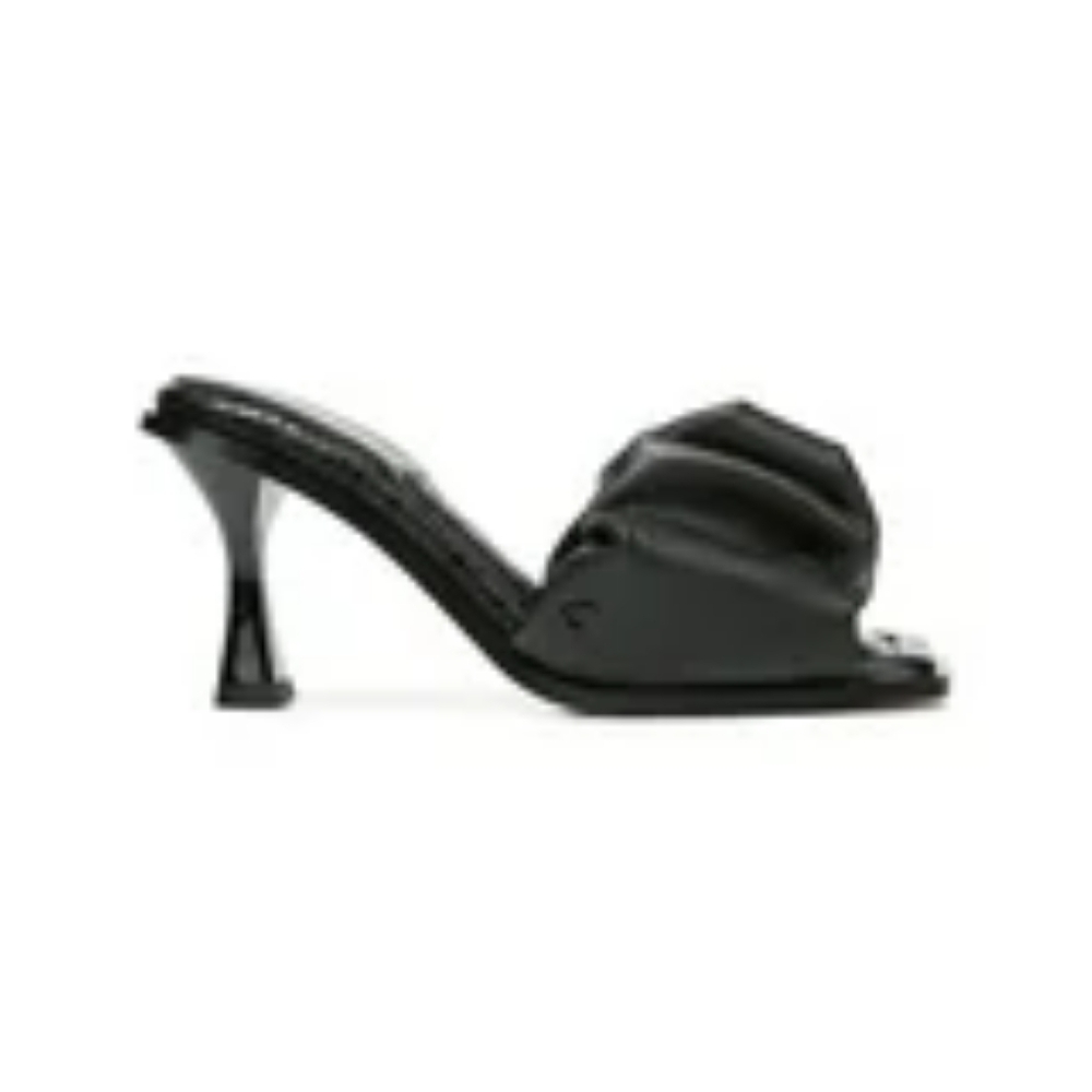 NIB Sam Edelman Black Slade Women's Sandal Heels 8.5 M Slide/Mules Faux Leather - Picture 2 of 12